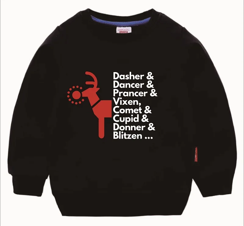 Dasher Dancer/семейные детские свитшоты с буквенным принтом Новинка модный свитер