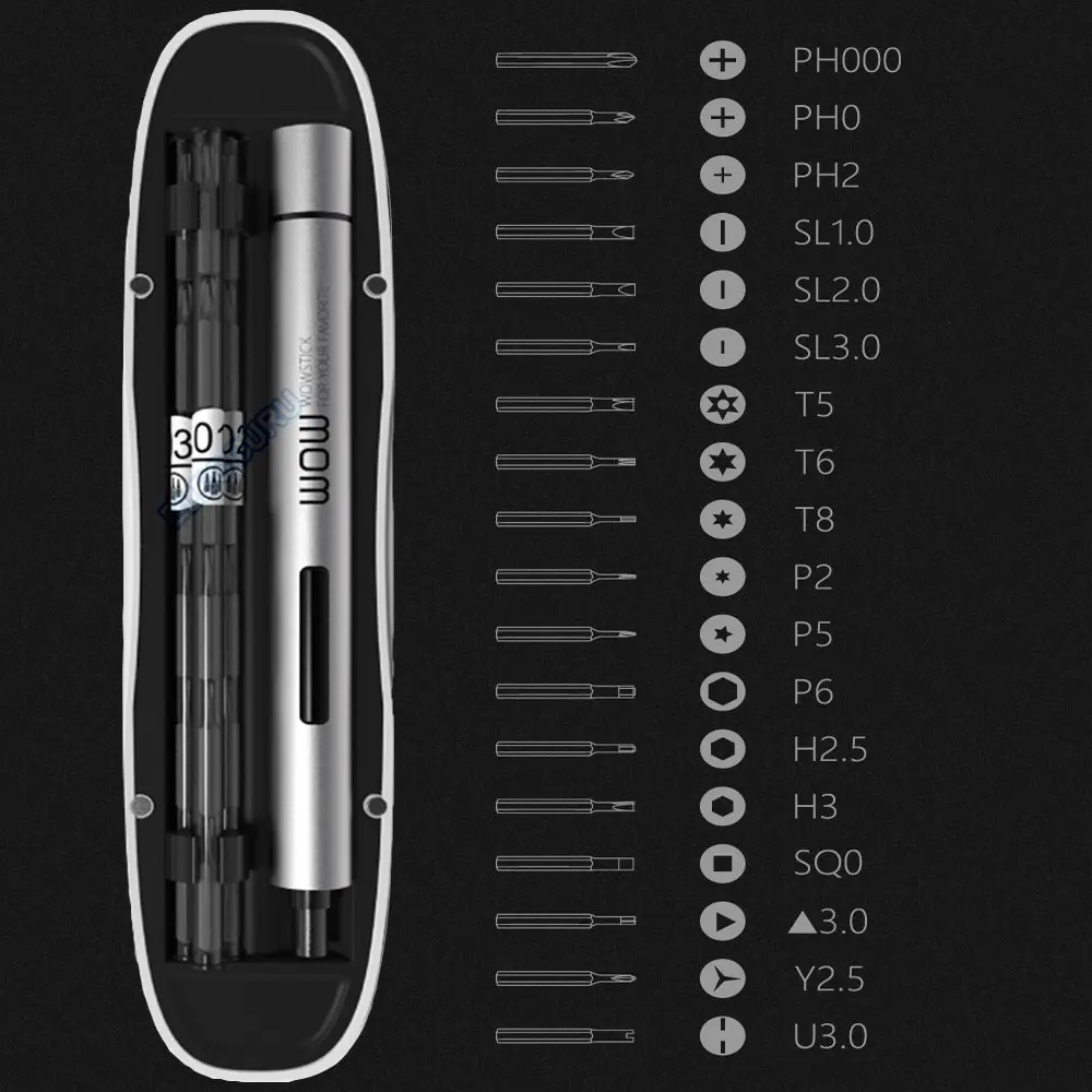 Новейшая 19 в 1 Wowstick 1FS Мини Беспроводная электрическая отвертка DIY Набор инструментов для мобильного телефона Квадрокоптер камера инструмент для ремонта