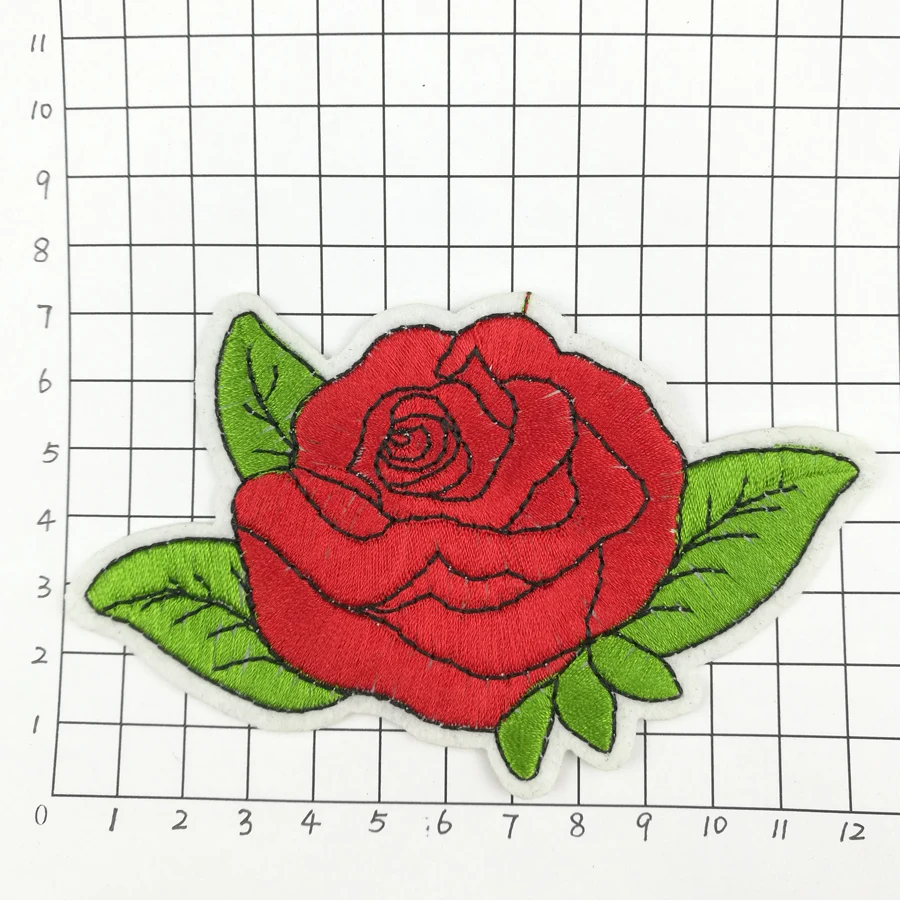 Патчи с красными цветами розы на выбор 2 цвета патчи вышивкой утюгом для одежды