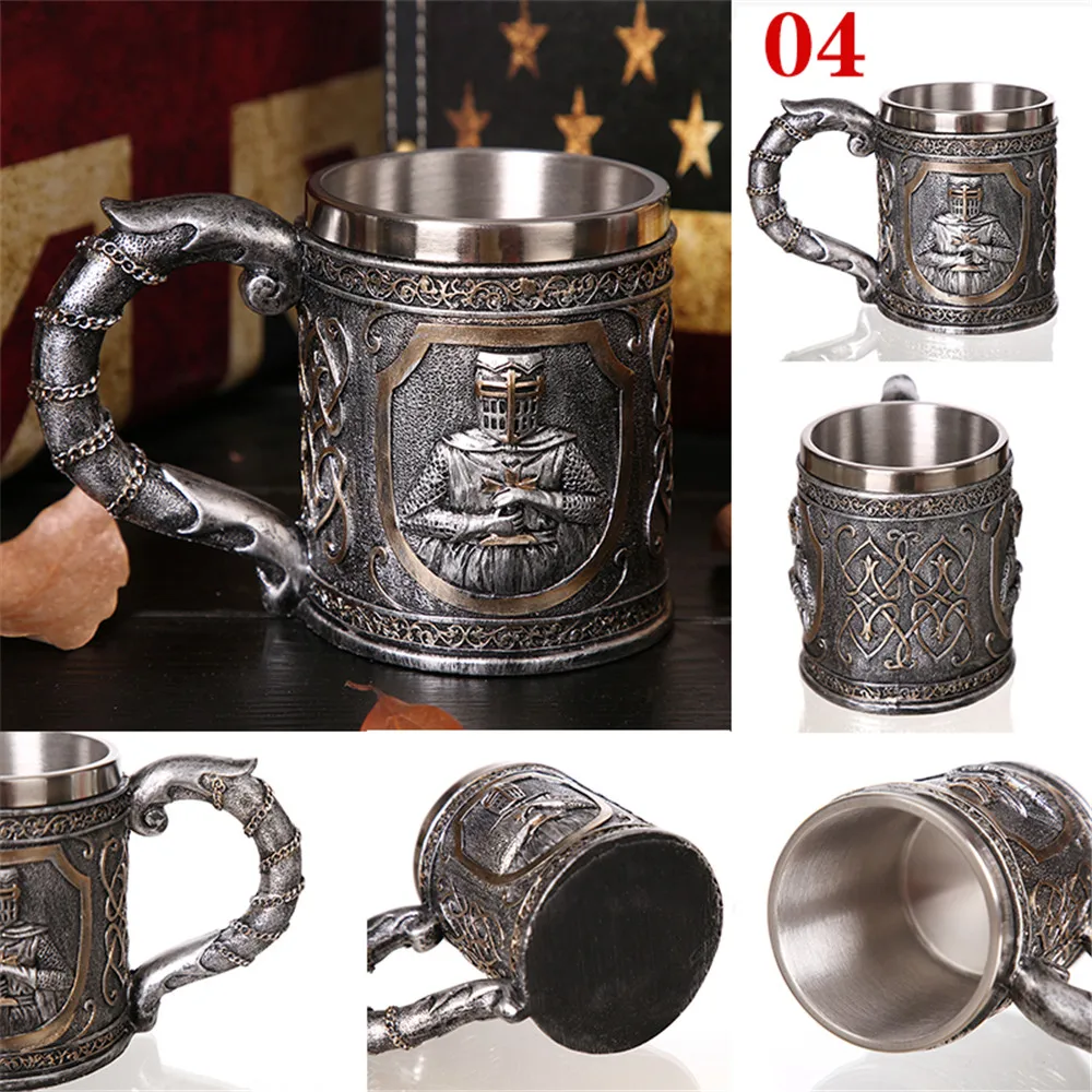 3D череп пивная кружка Кубок Дракон Готическая Благородство Стиль Кофе Пиво Чай