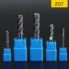ZGT деревянная режущая Концевая фреза HRC50 3 Флейта алюминиевая медь для резки с ЧПУ металлический фрезерный инструмент Фрезерный резак твердосплавная фреза 5 мм 6 мм 8 мм