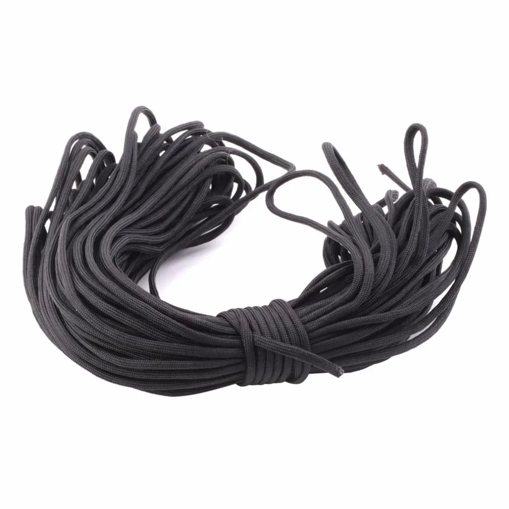 

1set black 550 Popular Type III 7 Strand Parachute Paracord Cord Lanyard Mil Spec Core 100FT hot sale