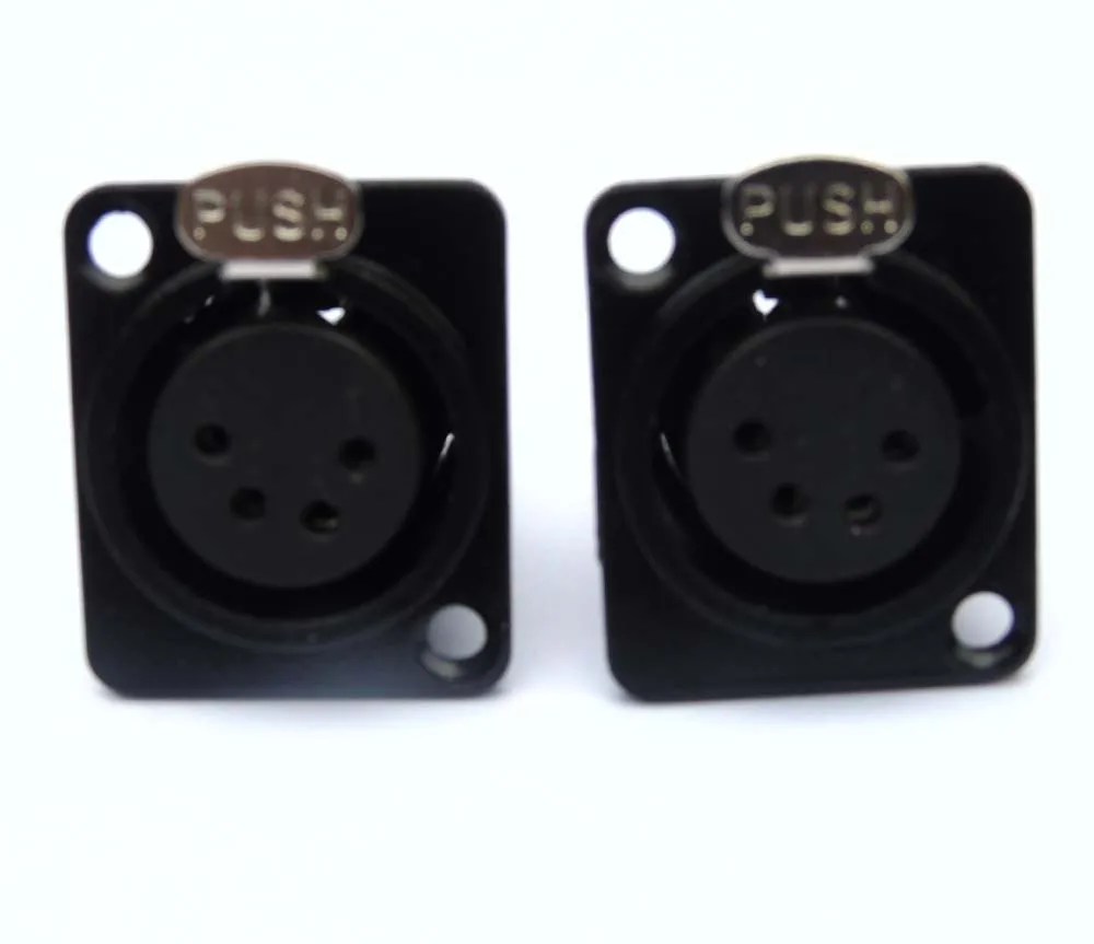 Высокое качество 100 шт./лот XLR 4-контактный разъем шасси Панель разъем, XF4