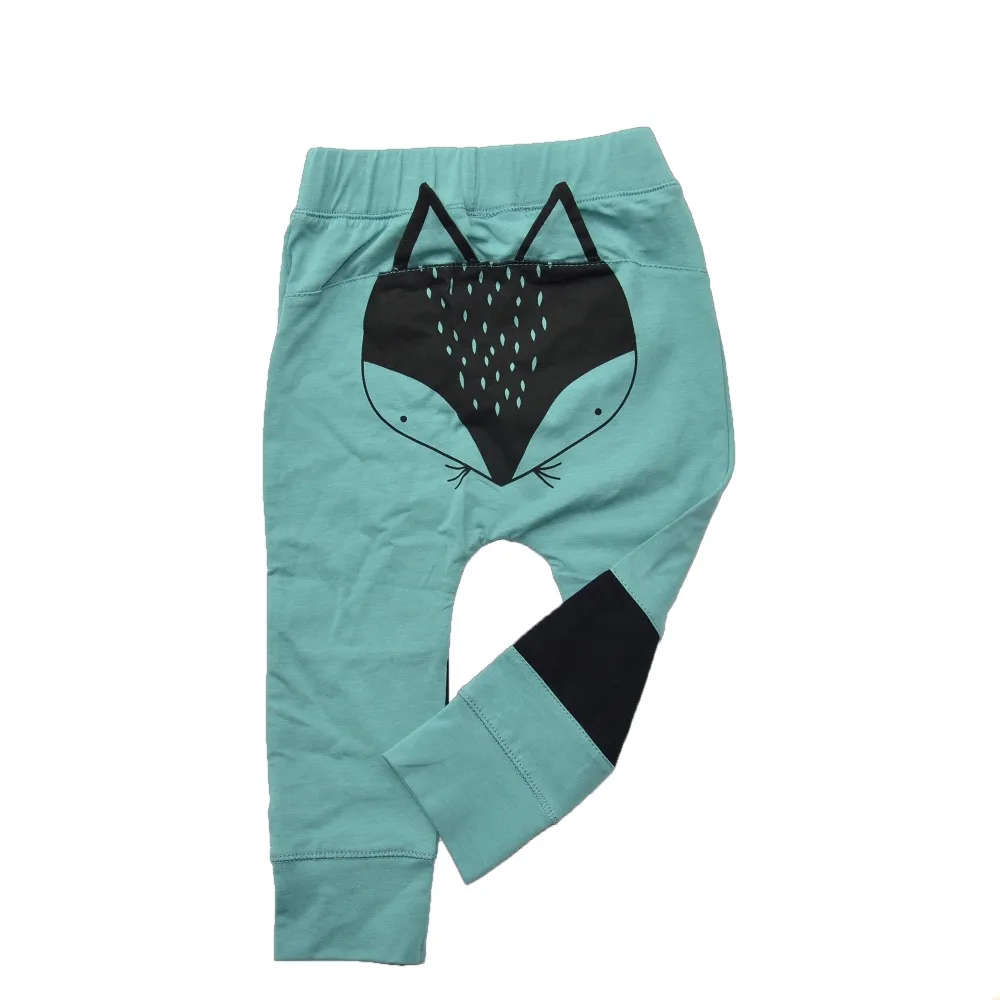 Детские Девушки Летние Брюки Полоса Лиса Мультфильм Хлопок Малышей Младенческой
