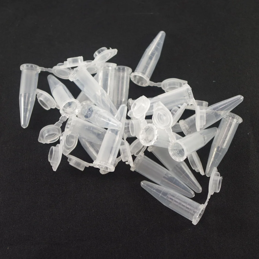 

Plastic test tubes centrifuge tubes 1.5ml V-bottom lot100