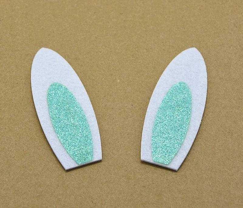 50pairs/lot 3.5cm *9cm glitter rabbit ears 2019 Hot sale DIY hair fashion accessories |