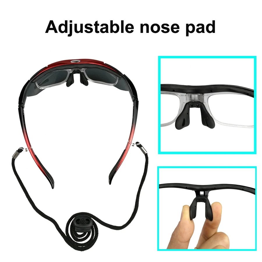 NEWBOLER 2 Frame Polarized Cycling Sun Glasses Outdoor Sports Bicycle Glasses Men Women Bike Sunglasses Goggles Eyewear 5 Lens