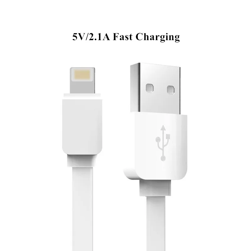Плоский USB кабель для iPhone GUSGU мобильный телефон 2 1 А зарядный usb передачи данных iPad
