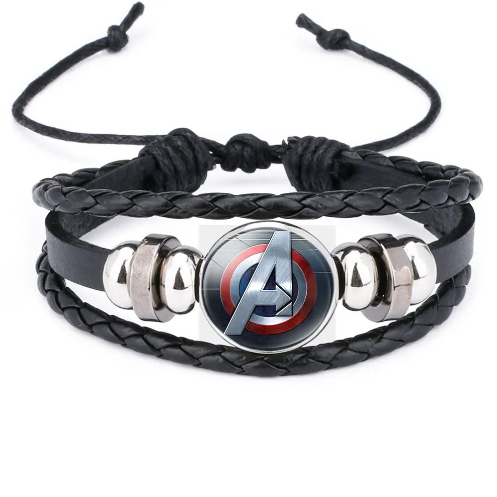 Новые кожаные браслеты Мстители 4 endgame для мужчин мальчиков Капитан Америка