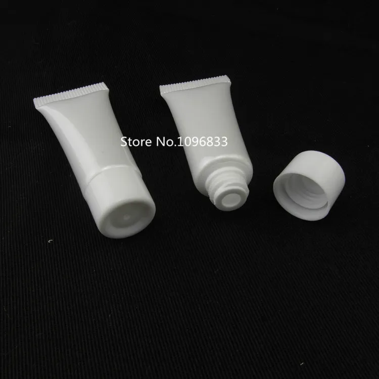 Белая пустая косметическая упаковка 100 шт./лот 5 мл пластиковая мягкая трубка для