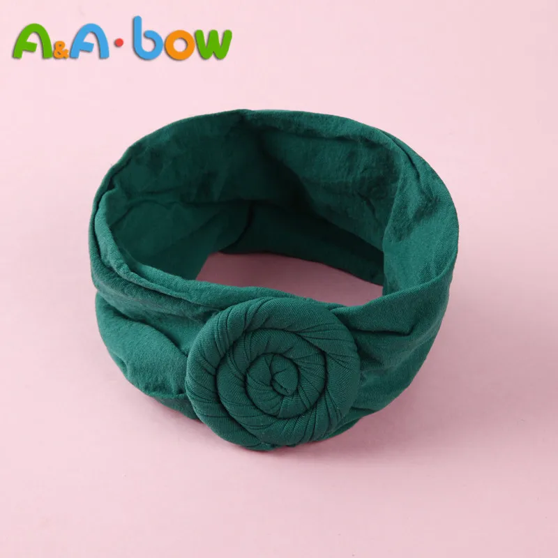 1pcs Wide Nylon Bow Headband with Rose Flower Soft Elestic Head wraps Cute Turban Girls Hair Accessories | Детская одежда и обувь