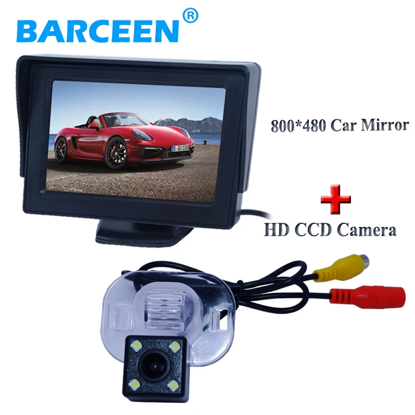 

Freee shipping 4.3" color car screen monitor for universal car+car rearview camera for KIA FORTE for Hyundai Verna Sloaris Sedan