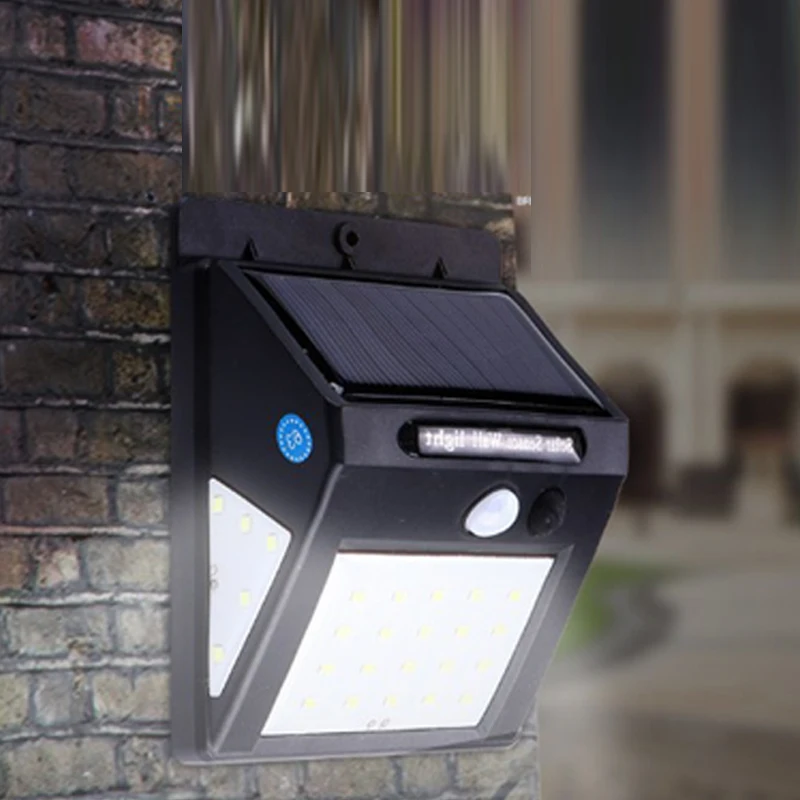 Настенный светильник на солнечной батарее с датчиком движения лампа для