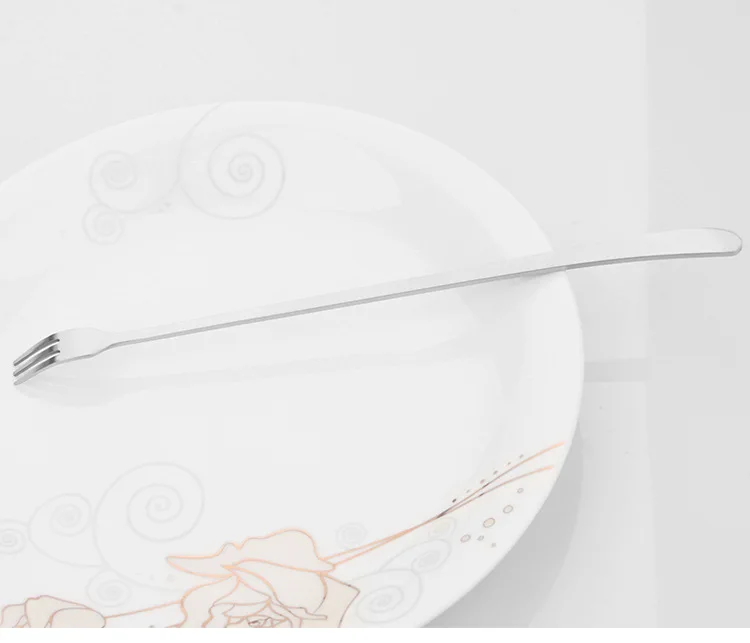 1 шт. столовые приборы из нержавеющей стали с длинной ручкой KX 215|fruit fork|dessert cake