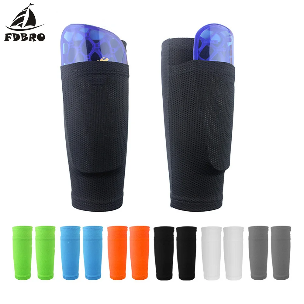 FDBRO Новые 1 пара Защитные носки для футбола защита голени с карманом Футбольные