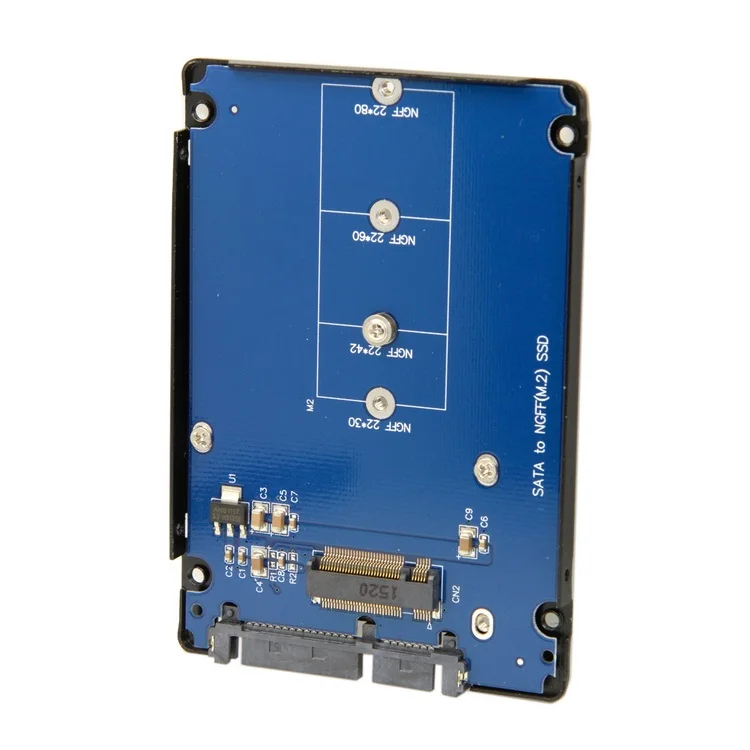 B + M Key Socket 2 M.2 NGFF (SATA) SSD к адаптеру 5 SATA адаптер для карты с черным металлическим