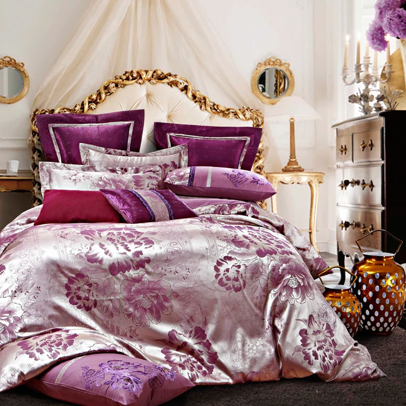 Дешевые роскошные постельные принадлежности наборы шелковое одеяло