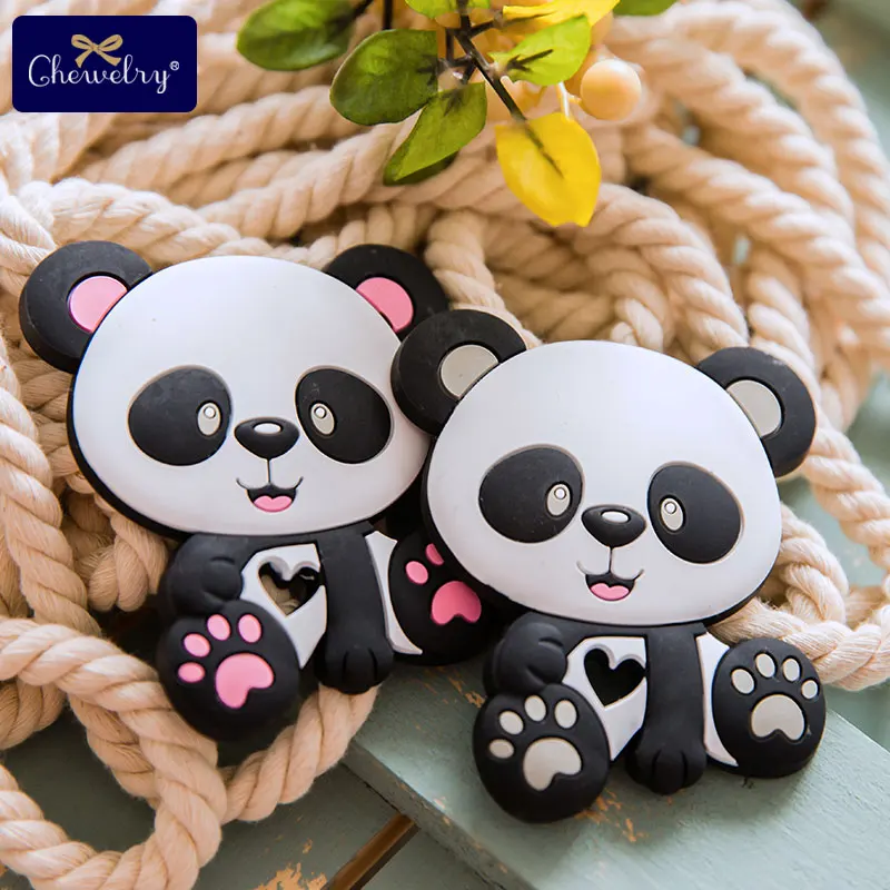 

10 шт., Силиконовые Прорезыватели для зубов в виде милой панды