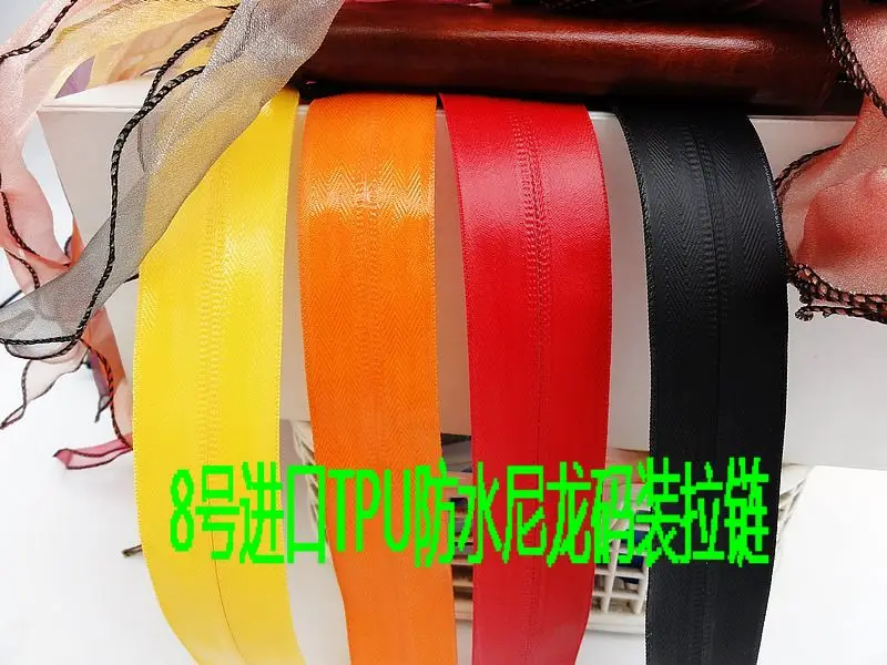 8 # Красочные водонепроницаемые нейлоновые молнии 5 метров молния + шт Слайдеры