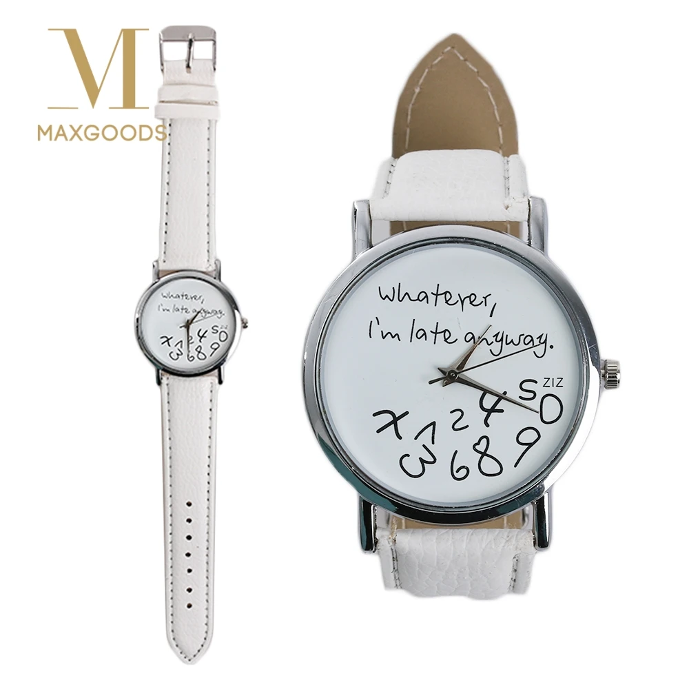 Модные кварцевые часы Креативные мужские и женские Аналоговые наручные все что я