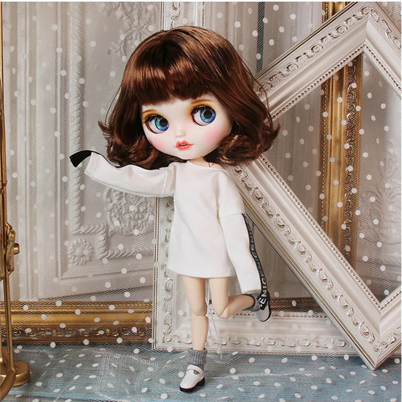 Кукла Blyth ICY DBS для серии № BL9158 кукла из коричневых волос с отверстиями рта и