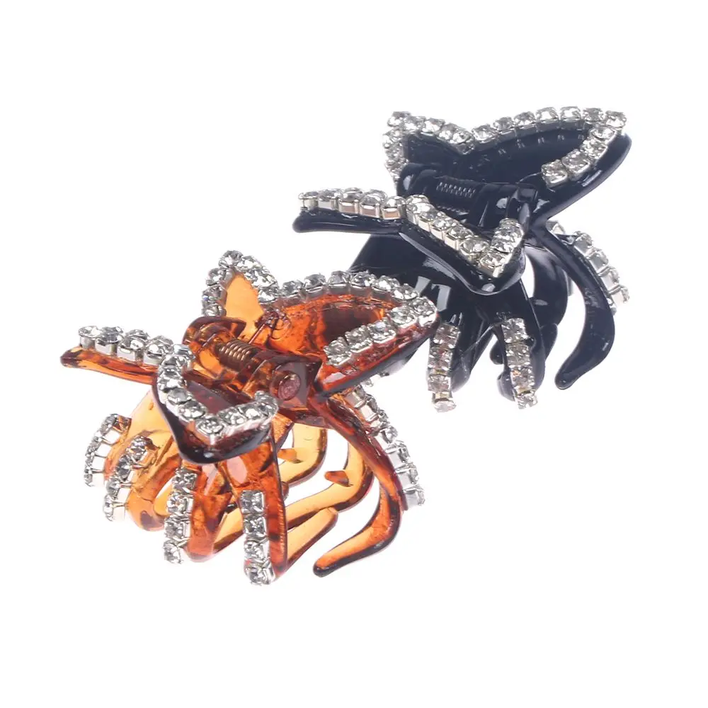 Новинка Женская обувь с блестками и бабочка украшением в виде кристаллов зажим