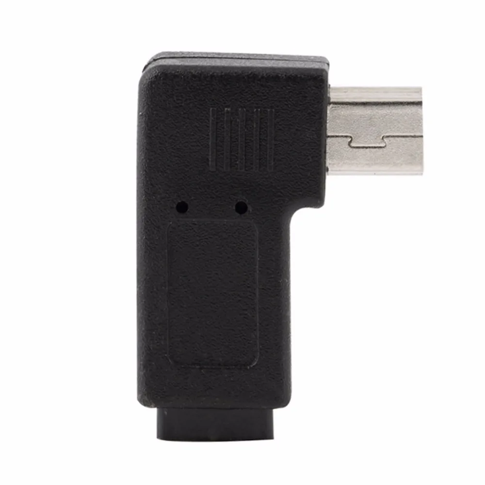 Модный 1 шт. переходник с женского USB Micro 5Pin на Мини Male 90-градусный угол левого
