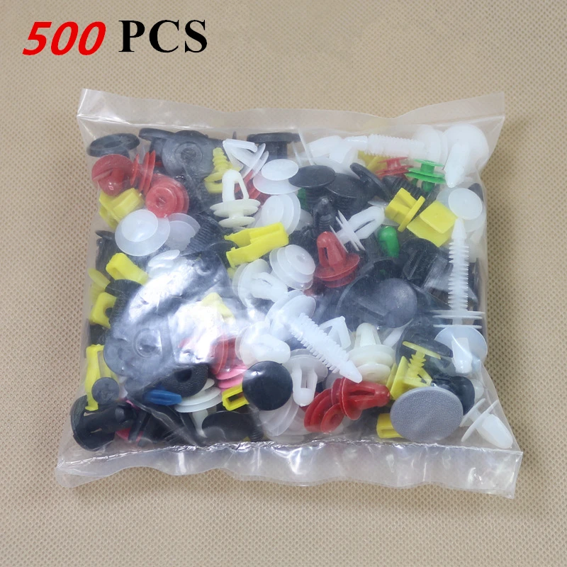 Новинка 500 шт. смешанные зажимы для бампера автомобиля фиксатор заклепки
