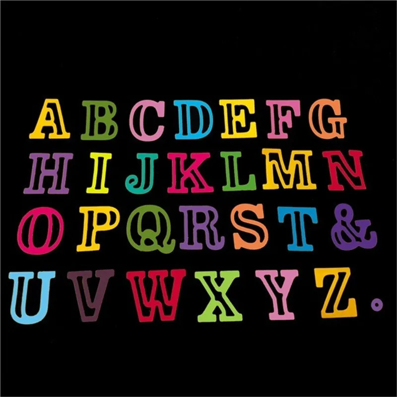 26 шт./компл. Алфавит буквы металла резки трафареты для DIY штампованная