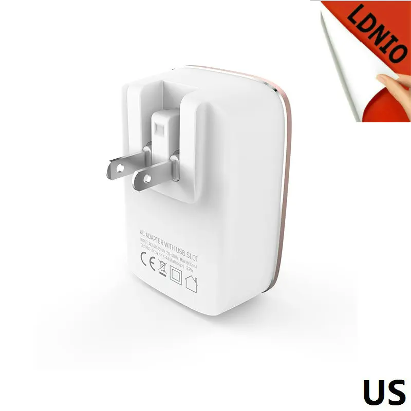 LDNIO Оригинальное 4 USB мульти порта 4.4A быстрое зарядное устройство EU/US/UK/AU Вилки