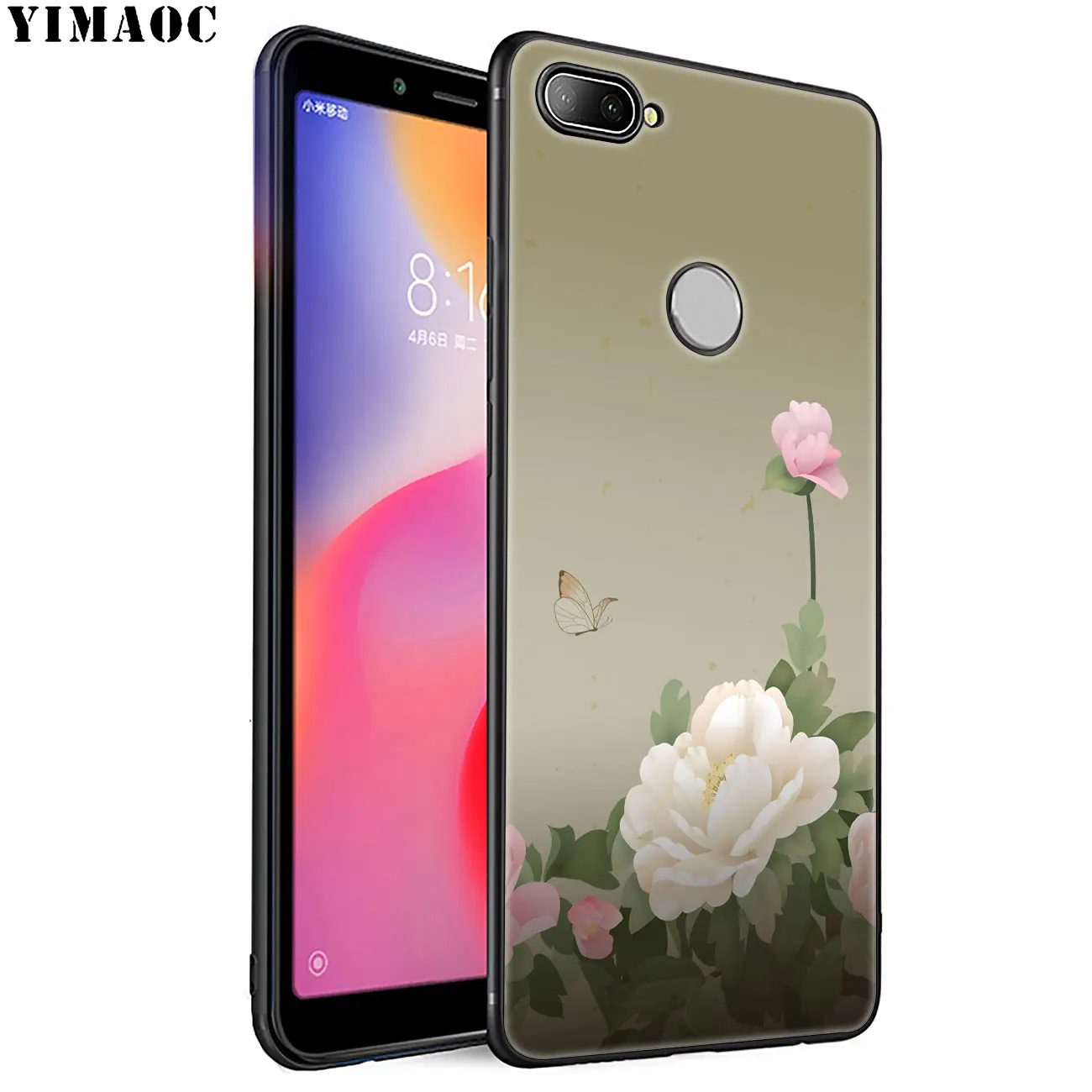 YIMAOC красота пионов цветы Жесткий Мягкий силиконовый чехол для телефона Xiaomi Mi 9 9T