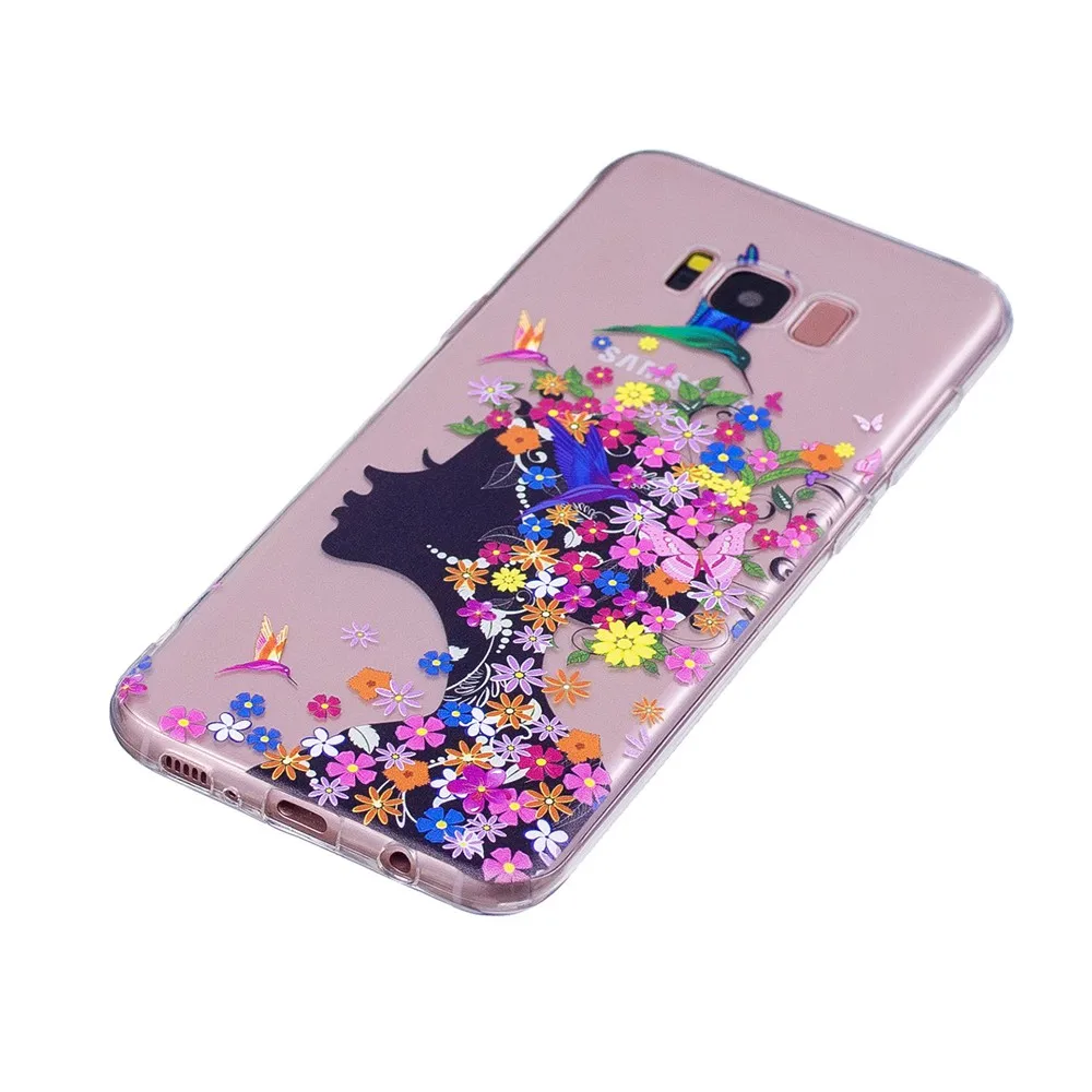 Подходящий чехол для Samsung Galaxy S8 Plus G955F мягкий силиконовый из ТПУ телефона S 8 + SM-G955F