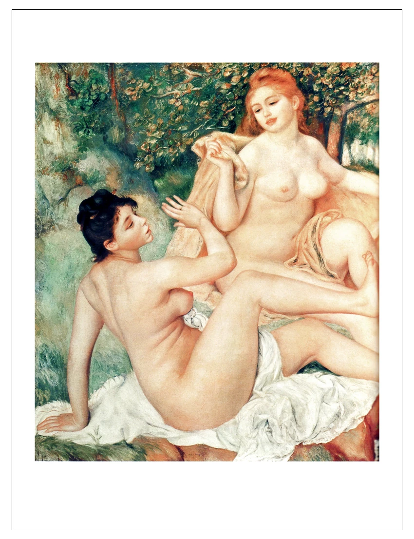 

Pierre Auguste Renoir the large bathers masterpiece reproduction canvas paintings frameless prints