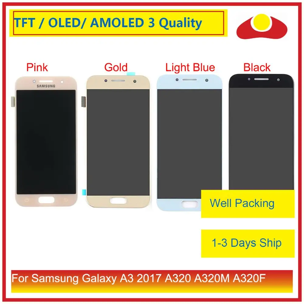 ЖК дисплей для Samsung Galaxy A3 2017 A320 A320M A320F A320Y с сенсорным экраном и дигитайзером