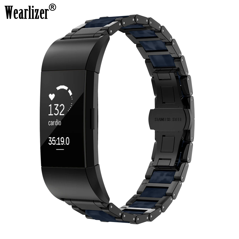 Металлические Ремешки для наручных часов Fitbit Charge 2 умные аксессуары звенья
