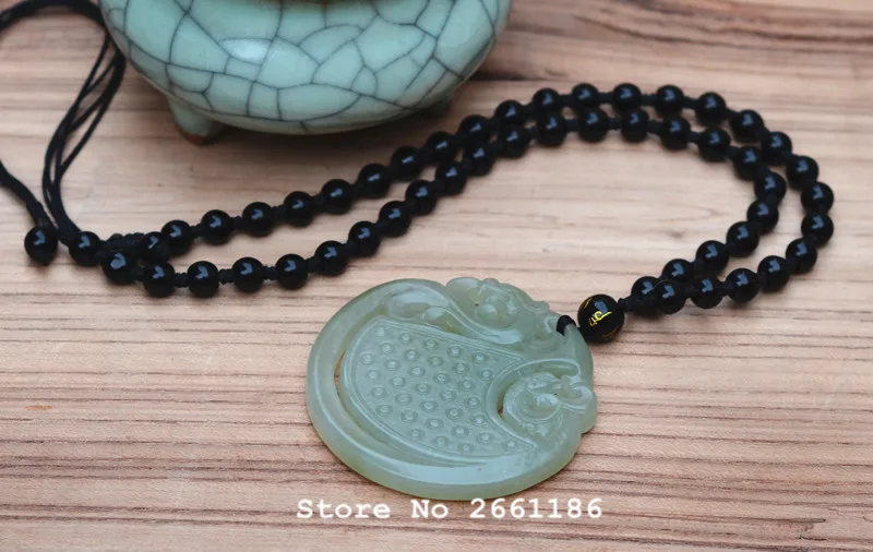 Подвеска из натурального хэтяньского нефрита резная 3d-подвеска ожерелье подарок