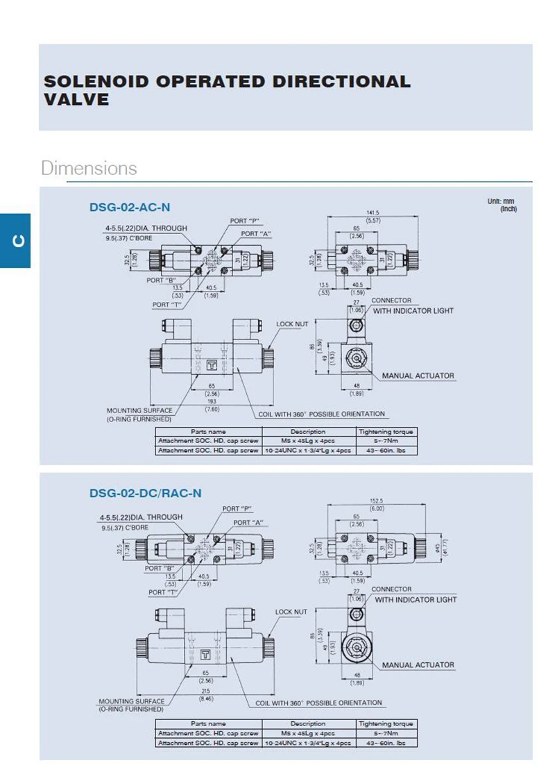 DSG электромагнитный клапан DSG-02-3C2-DL распределительный клапан электромагнитный DC24V AC220V Directrional Управление клапан