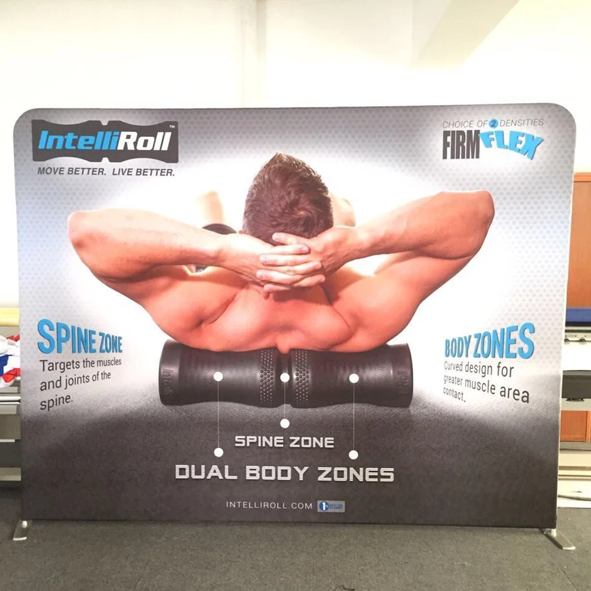 10 футов * 8 прямой высококачественный Натяжной тканевый фон выставочный стенд с