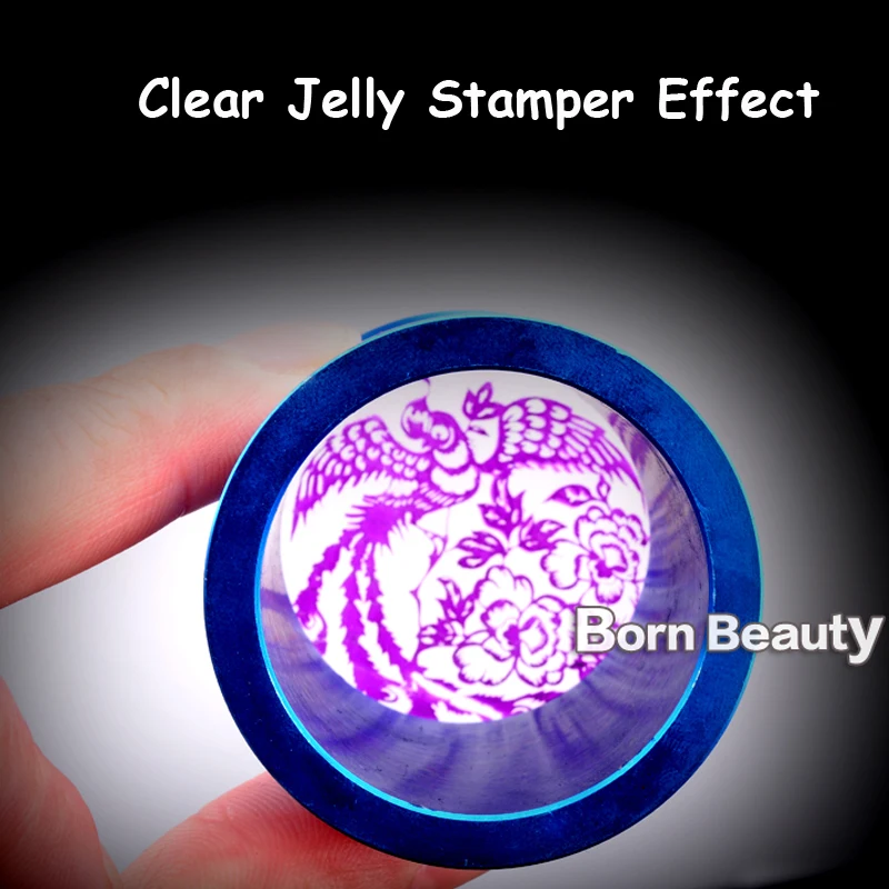 Новинка голубая металлическая ручка скребок для стемпера дизайна ногтей размер