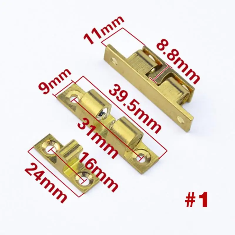 1 комплект дверной замок двери сенсорная защелка шкафы замок переключатель шасси шкаф пружинный шаровой шкафчик Регулируемая латунная дверная пряжка