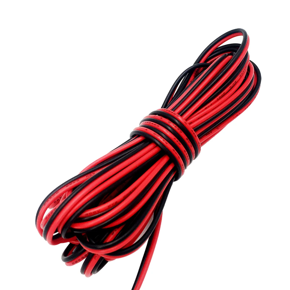 10 метровый удлинитель из луженой меди красный черный провод 20 AWG 2 контактный