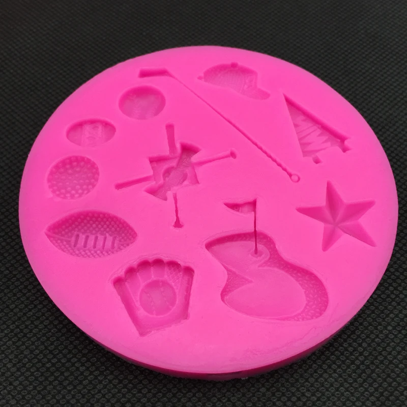 Baseball softball golf fudge fondant silicone mold kitchen chocolate pastry candy Clay making cupcake lace decoration FT-0096 | Дом и сад