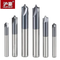 huhao 1pc solid carbide arc r angle end mill 2 and 4 flutes cnc milling cutter anti r chamfering router bit for alloy steel