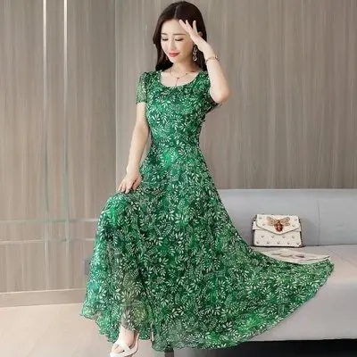 green Женское элегантное пляжное платье в стиле бохо, уличная одежда, модное летнее платье размера плюс 3XL для женщин, приталенное вечернее платье Vestidos - Цвет: green
