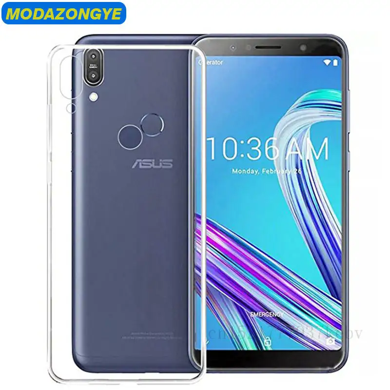 Чехол для ASUS Zenfone Max Pro M1 мягкий прозрачный чехол из ТПУ телефона ZB602KL ZB 602KL X00TD