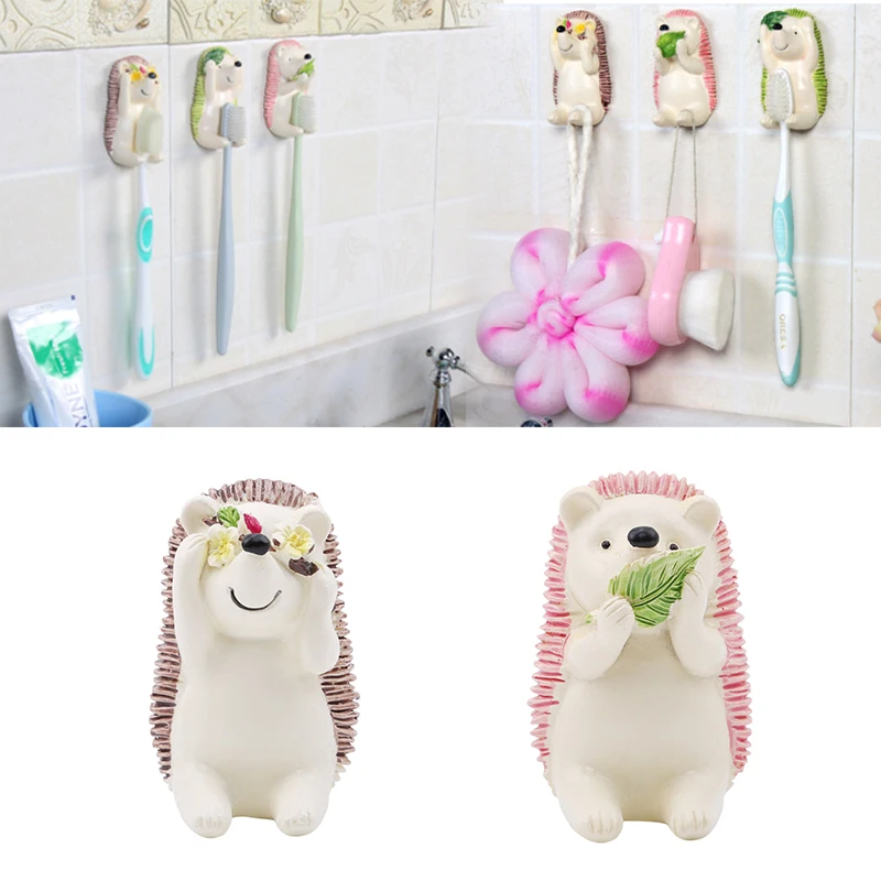 Полка для хранения из смолы Kawaii Ежик настенная подставка зубных щеток