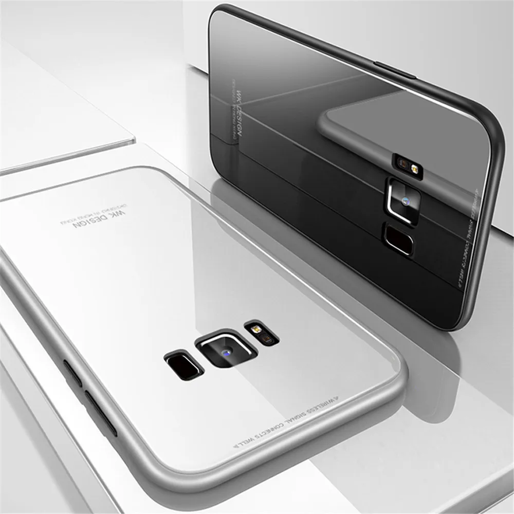 Магнитный адсорбционный чехол для samsung Galaxy S8 S9 Plus встроенный магнитный стекло note 8