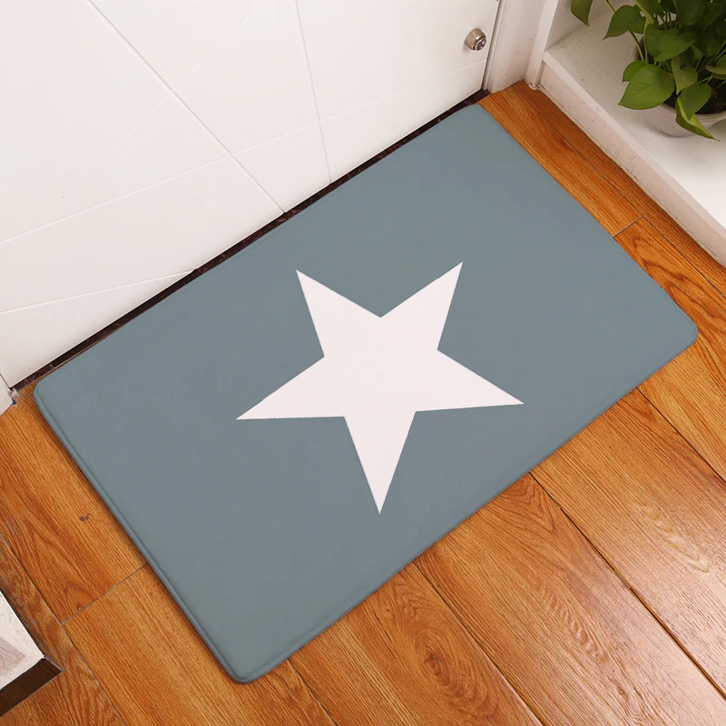 Новинка 2017 пятиконечная звезда принт ковры Нескользящие кухонные коврики для