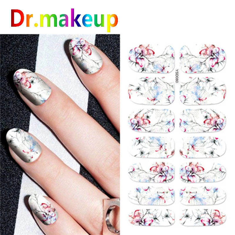 Dr. makeup 1 лист очаровательные наклейки для ногтей s 3D полное покрытие звездное небо