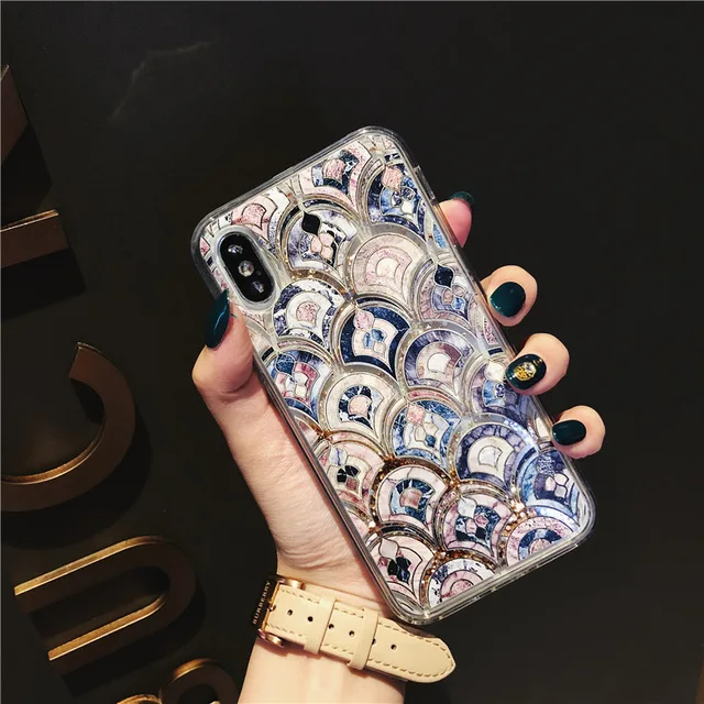 Роскошный абстрактный Тотем зыбучие пески чехол для iphone 11 pro X XS Max XR динамический Жидкий чехол сверкающий с блестками для iphone 6 6s 7 8 plus